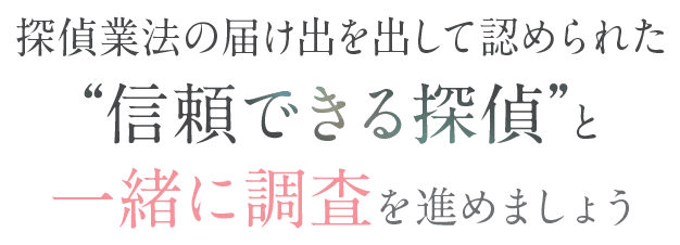 信頼できる探偵と一緒に操作を進めましょう